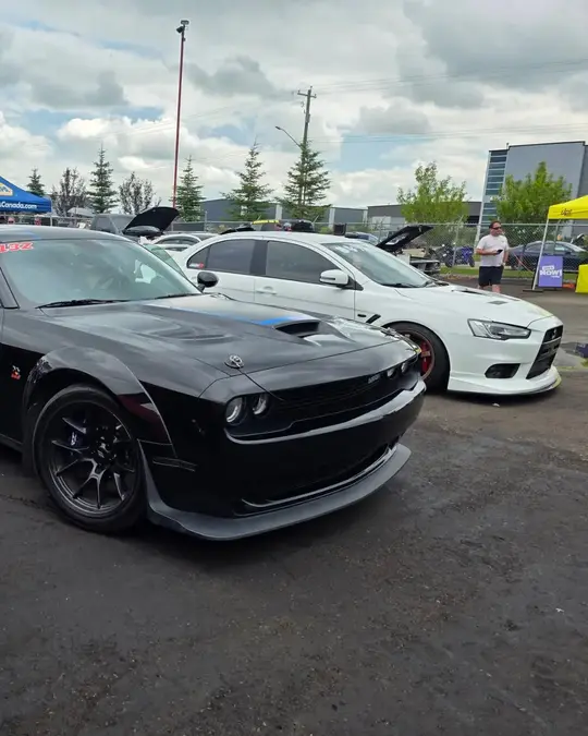 Dodge Challenger and Mitsubishi Evo