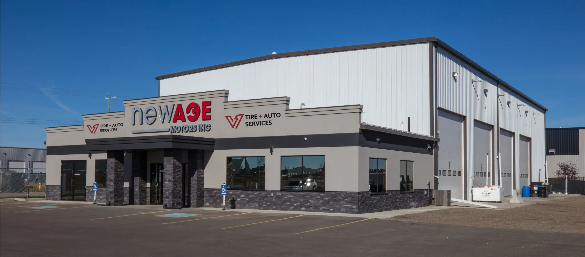 New Age Motors V1 building at daytime