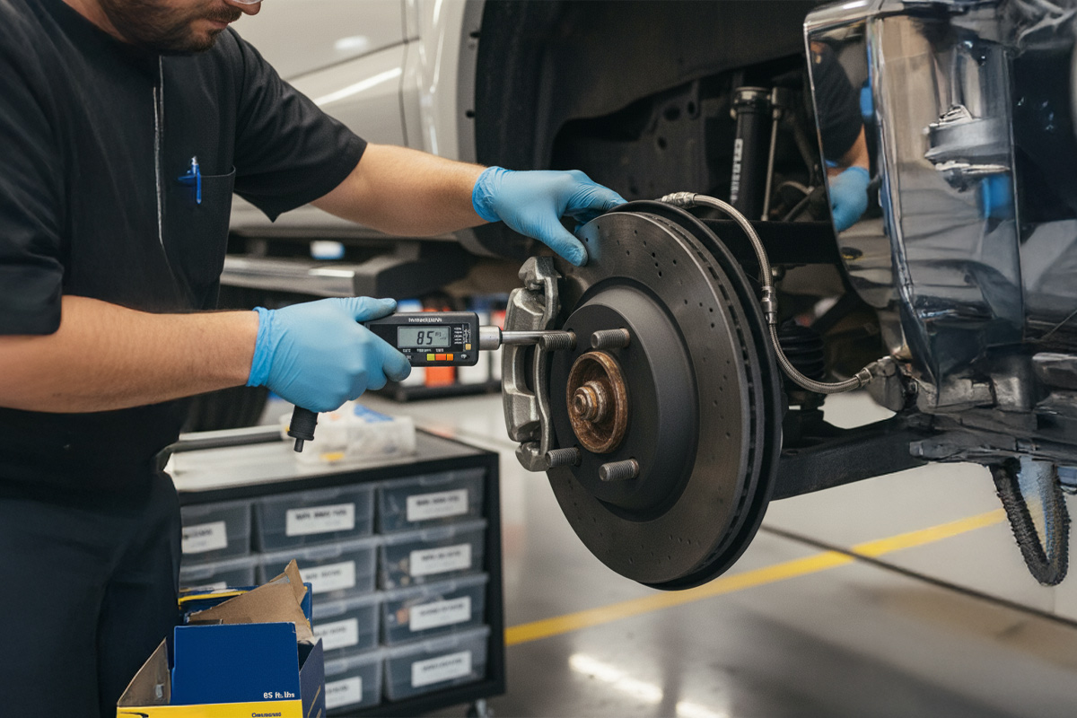 NAPA part installation by certified technician at New Age Motors Leduc